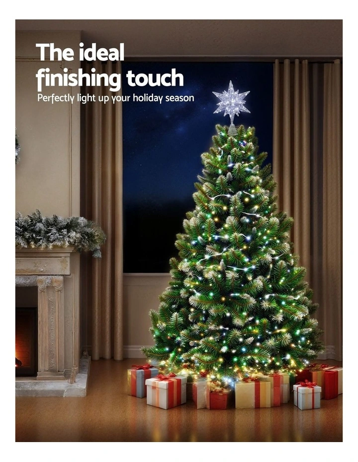 3D Christmas Tree Topper Star LED Decorations in White image 7