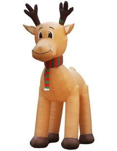 Christmas Inflatable Reindeer Illuminated Decorations 5M in Brown
