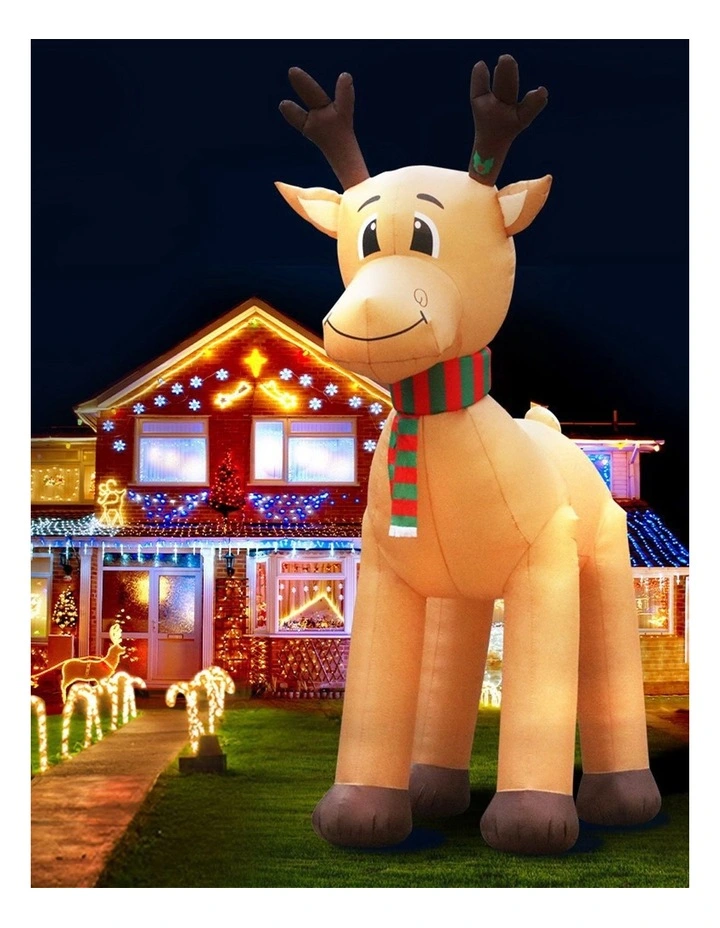 Christmas Inflatable Reindeer Illuminated Decorations 5M in Brown image 2