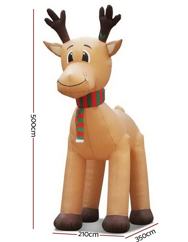 Christmas Inflatable Reindeer Illuminated Decorations 5M in Brown image 3