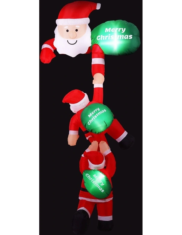 Christmas Inflatable Climbing Santa in Multi image 2