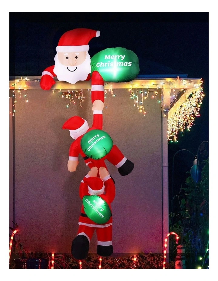 Christmas Inflatable Climbing Santa in Multi image 3
