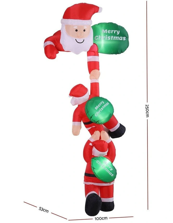 Christmas Inflatable Climbing Santa in Multi image 4