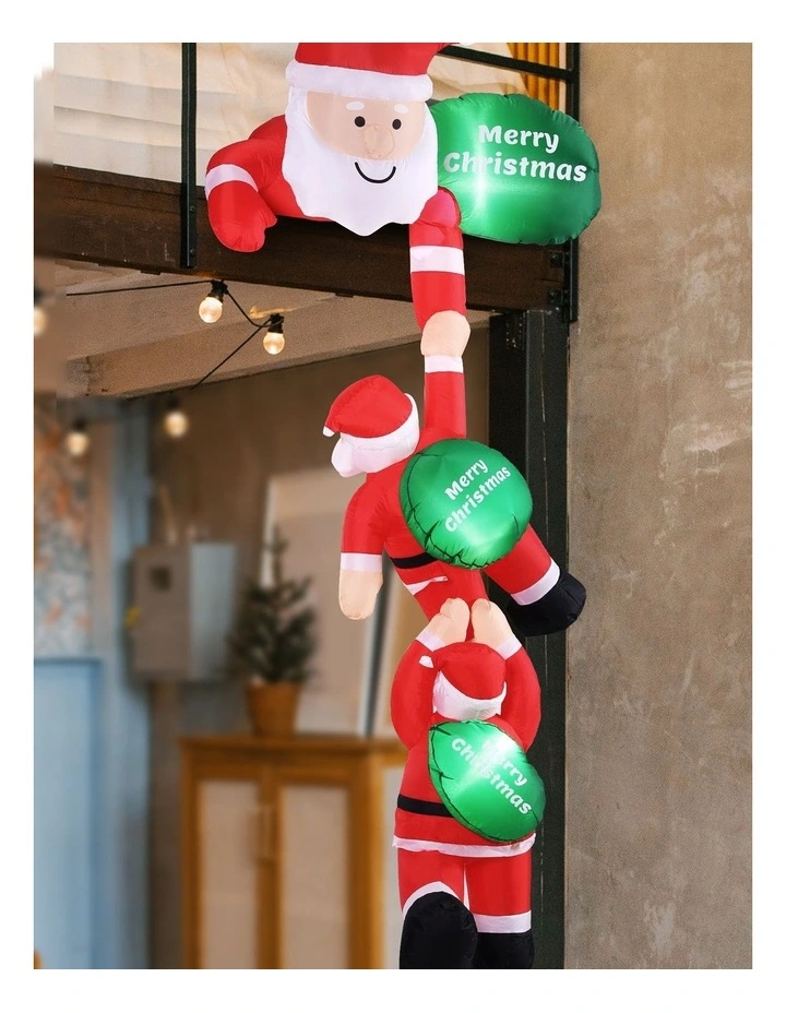 Christmas Inflatable Climbing Santa in Multi image 6