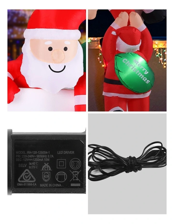 Christmas Inflatable Climbing Santa in Multi image 7