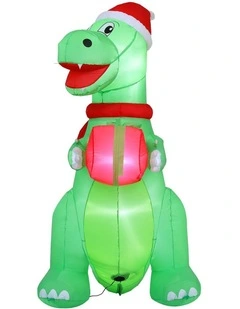 Christmas Inflatable Dinosaur LED Decorations in Multi