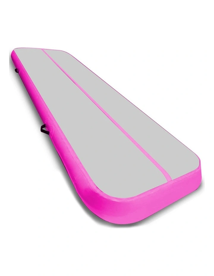 Airtrack 20cm Thick 8m x 1m Inflatable Gymnastics Tumbling Mat Air Track - Pink image 1