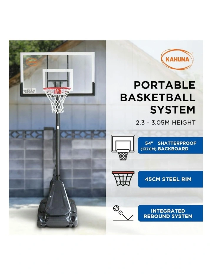 Portable Basketball Hoop System 2.3 to 3.05m for Kids & Adults image 2
