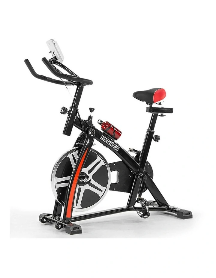 Powertrain Home Gym Flywheel Exercise Spin Bike - Black image 1