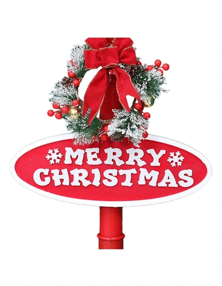 Christabelle 1.8m Christmas Lamp Post Outdoor Display Decoration LED Lights Front Yard Lawn Statue image 2