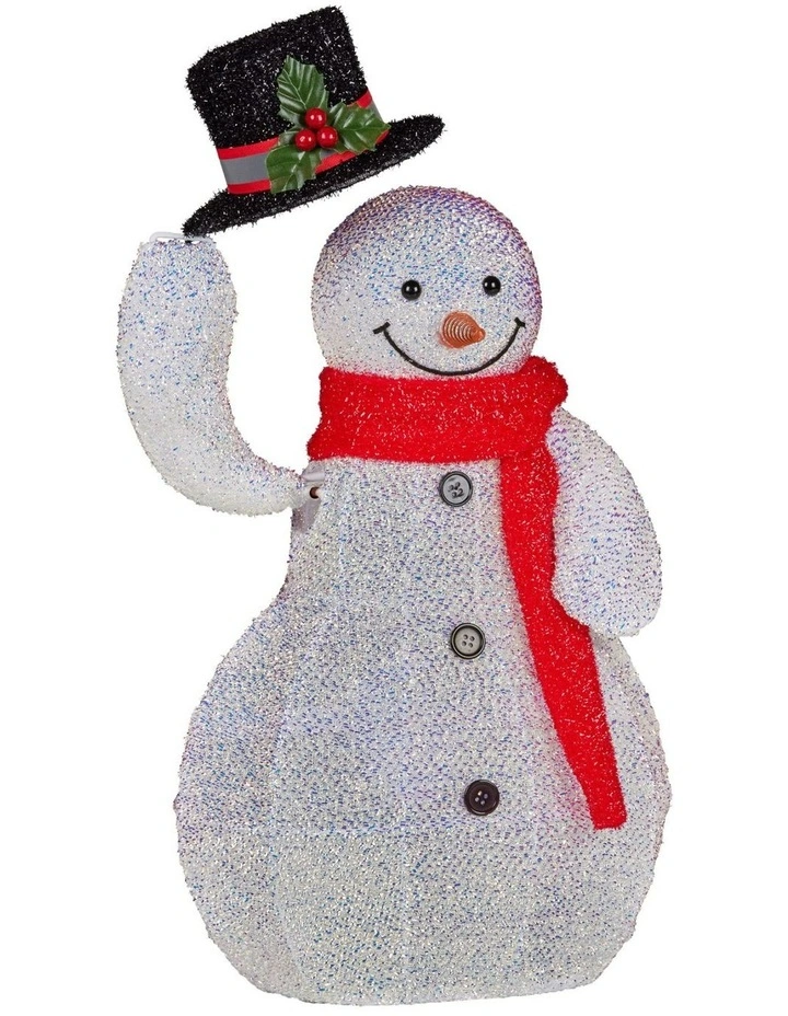 51cm Animated Snowman Christmas Display Multi-Colour LED Lights Xmas Decoration image 5