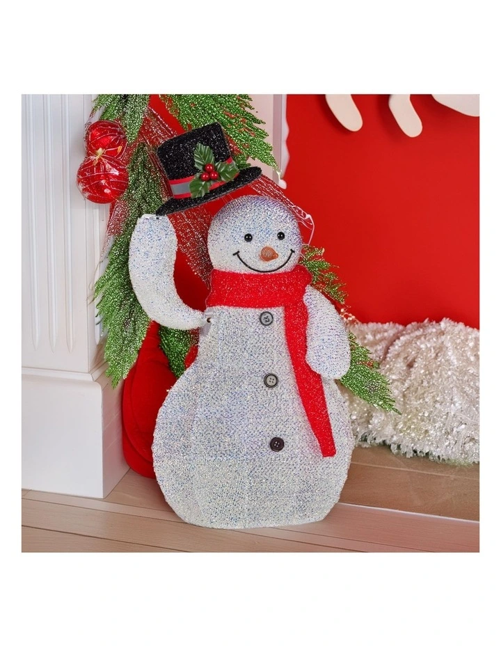 51cm Animated Snowman Christmas Display Multi-Colour LED Lights Xmas Decoration image 6