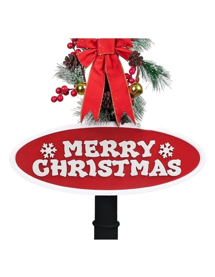 Christabelle 1.8m Christmas Lamp Post Outdoor Display Decoration LED Lights Front Yard Lawn Statue image 4