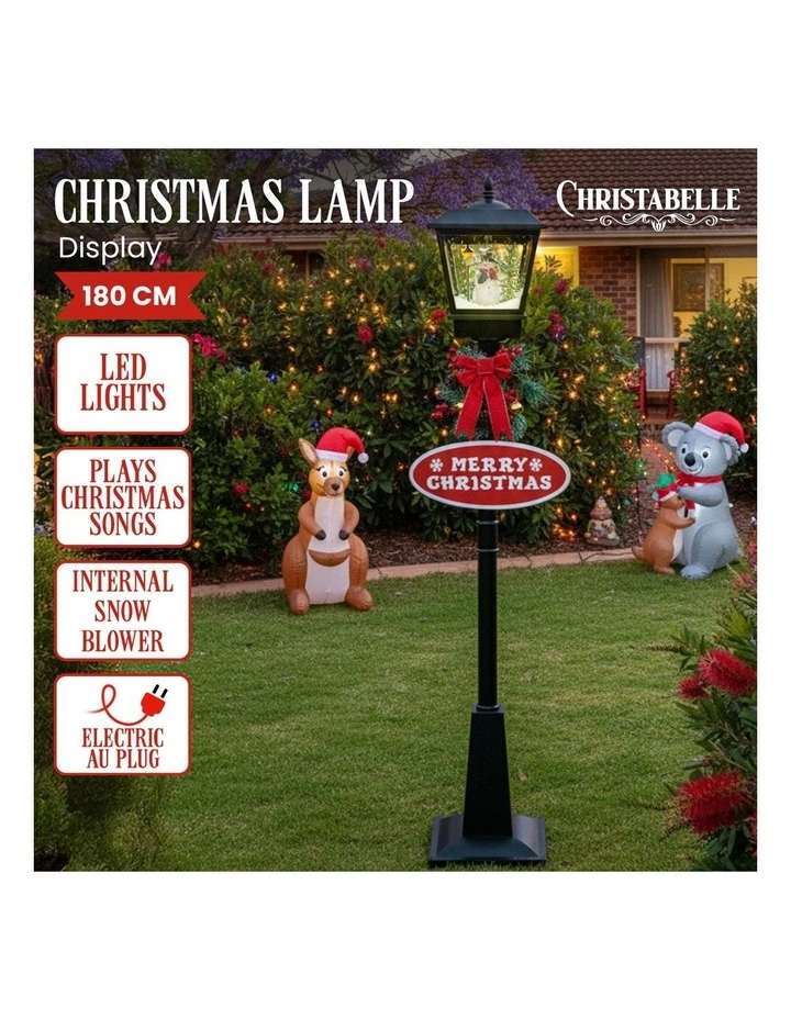 Christabelle 1.8m Christmas Lamp Post Outdoor Display Decoration LED Lights Front Yard Lawn Statue image 5