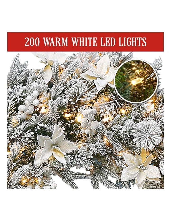 National Tree Company Frosted Colonial Pre-Lit Christmas Wreath - 122cm image 5