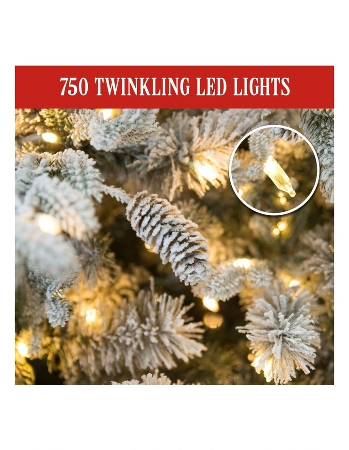 9ft Christmas Tree with Twinkle Lights- Snowy Dorchester image 3