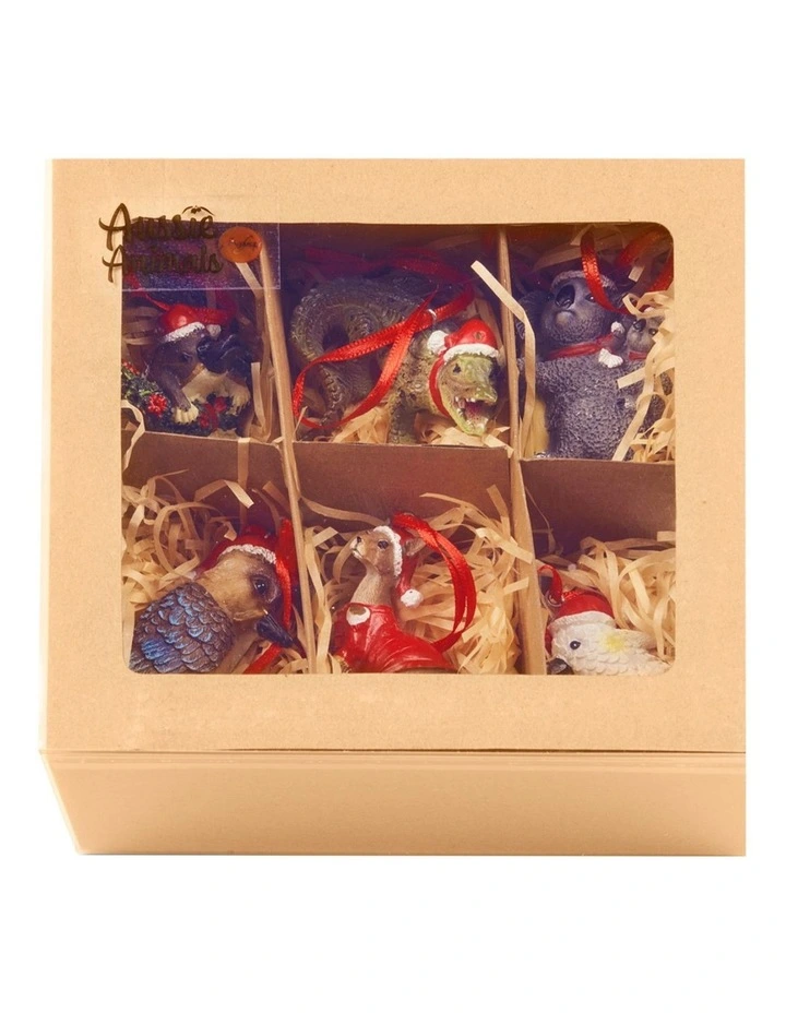 Box of 6 Assorted Aussie Animals Christmas Tree Decorations image 3
