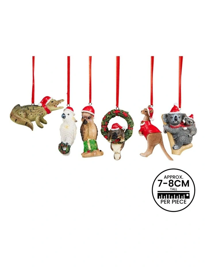Box of 6 Assorted Aussie Animals Christmas Tree Decorations image 4