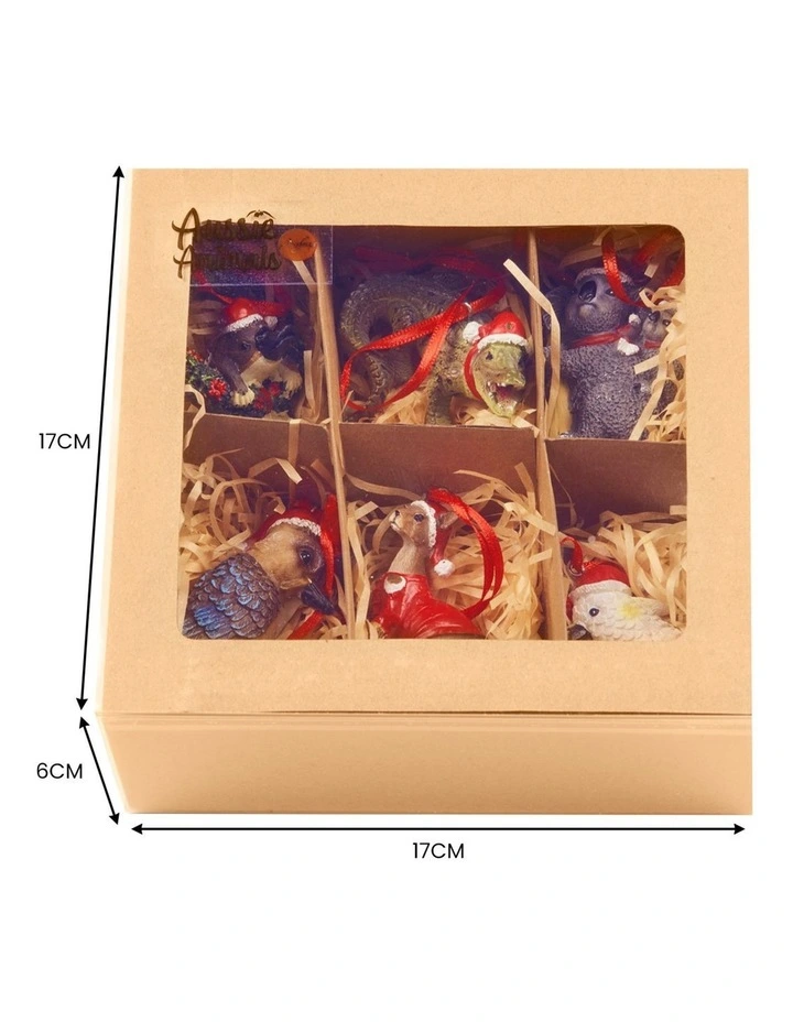 Box of 6 Assorted Aussie Animals Christmas Tree Decorations image 5