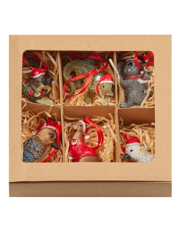 Box of 6 Assorted Aussie Animals Christmas Tree Decorations image 6