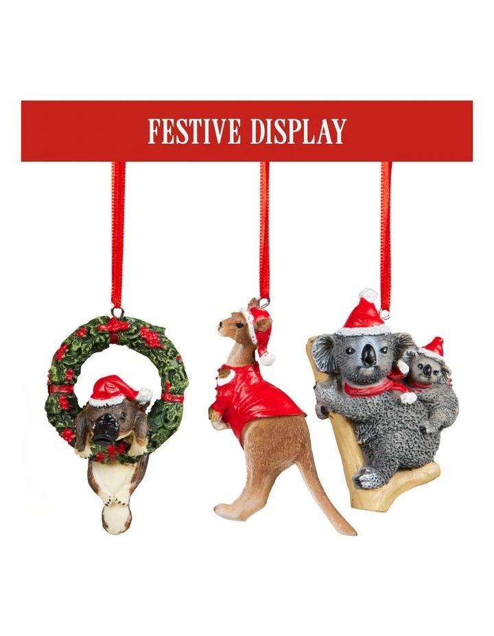 Box of 6 Assorted Aussie Animals Christmas Tree Decorations image 7
