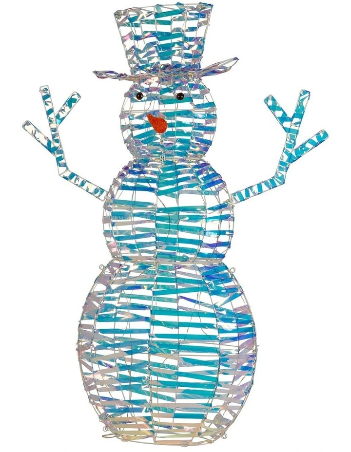 Christabelle 1.2m Christmas Snowman Indoor Outdoor Display Decoration LED Lights Front Yard Lawn image 2