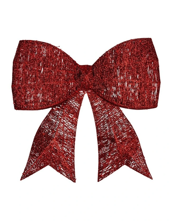 Christmas Display Bow 91cm with LED and Twinkle Lights 5 Functions Decoration Ornament image 2