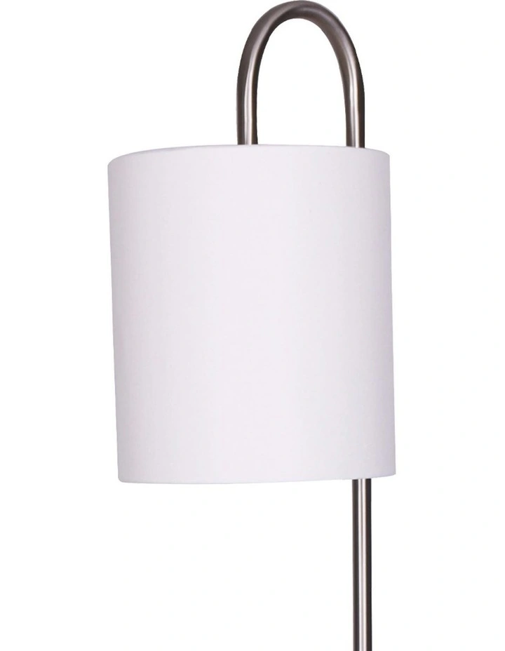Metal Floor Lamp with Glass Shelves image 2
