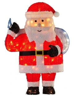 81cm Christmas Santa Display with Lights