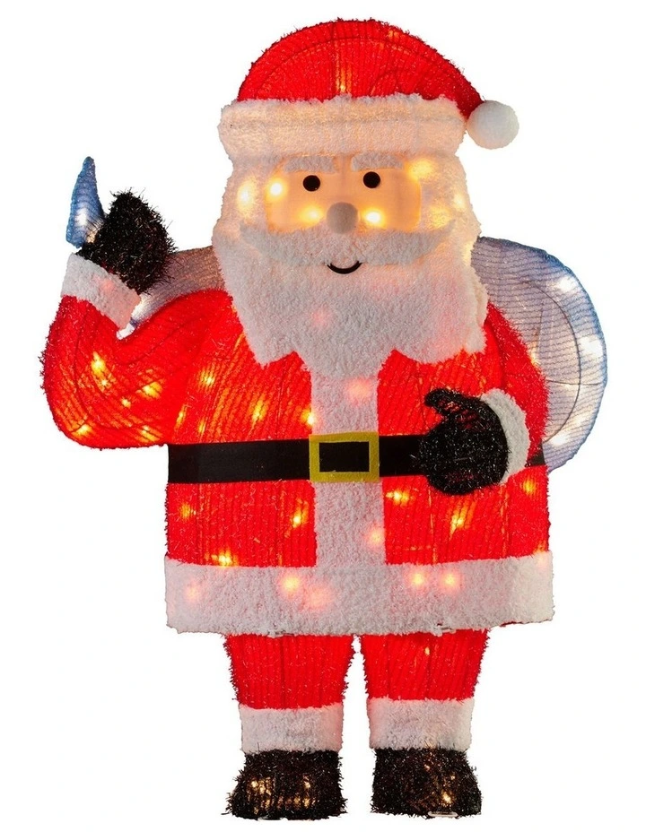 81cm Christmas Santa Display with Lights image 1