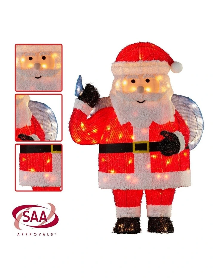 81cm Christmas Santa Display with Lights image 4