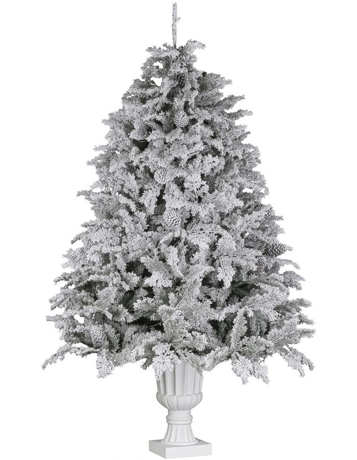 2.3m Christmas Tree Potted Alpine Fir with Pre Lit Multi-Colour LED Lights image 5