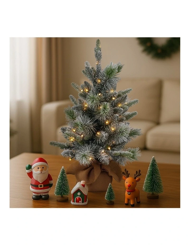 Christabelle 61cm Pre-Lit Snowy Stamford Spruce Battery-Operated Mini Christmas Tree image 6
