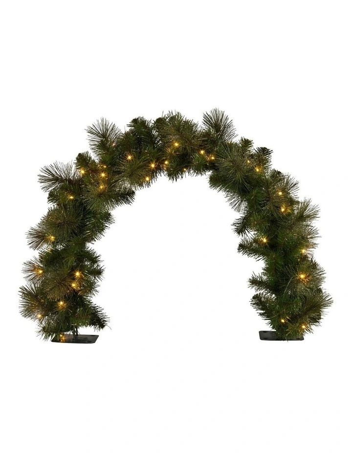 60cm Tabletop Christmas Archway Garland with LED Lights Gold Mantle Decoration Ornament image 4