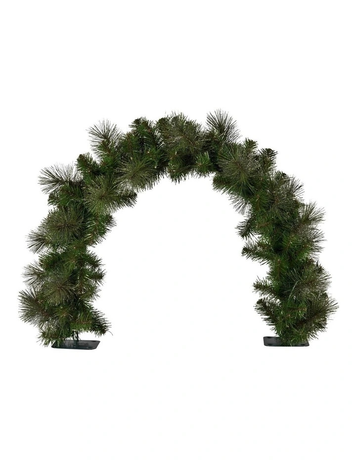 60cm Tabletop Christmas Archway Garland with LED Lights Gold Mantle Decoration Ornament image 5