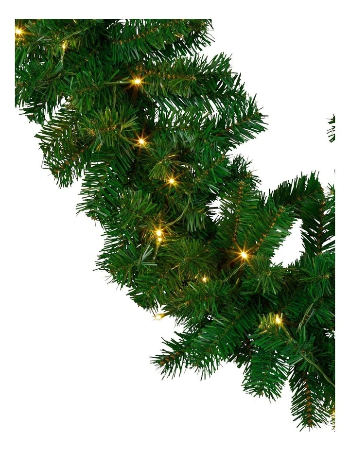 2.7m Christmas Garland with LED Lights Chadwick Tree Decoration Ornament image 5
