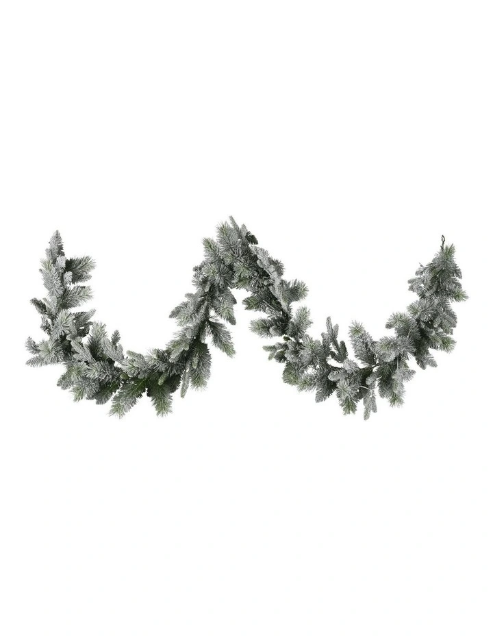 2.7m Christmas Garland Snowy with LED Lights Stamford Spruce Tree Decoration Ornament image 3