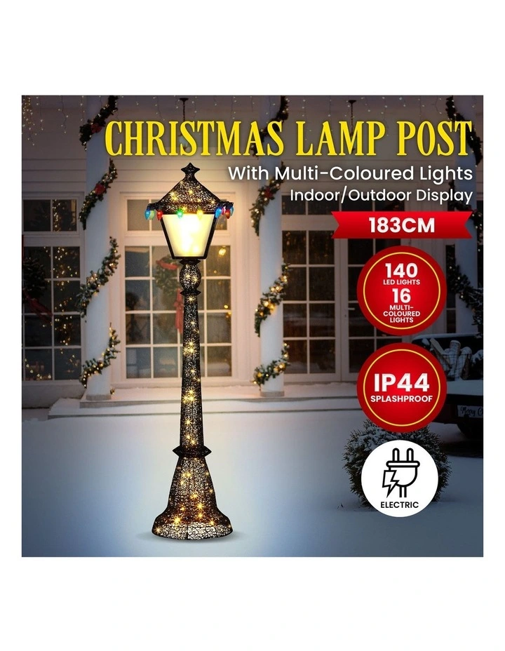 Christabelle 1.8m Christmas lamp Post Indoor Outdoor Display Decoration LED Lights Front Yard Lawn image 7
