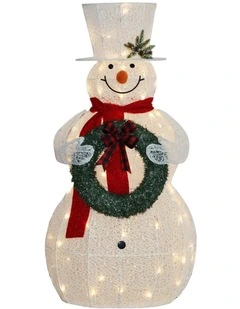 Christabelle 150cm White Outdoor Christmas Snowman with Lights