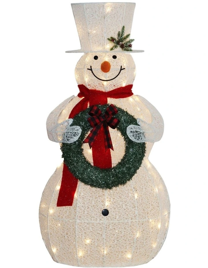 Christabelle 150cm White Outdoor Christmas Snowman with Lights image 1