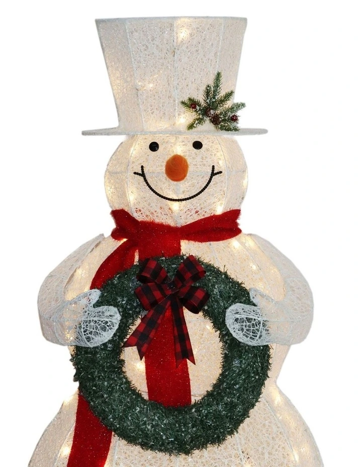 Christabelle 150cm White Outdoor Christmas Snowman with Lights image 2