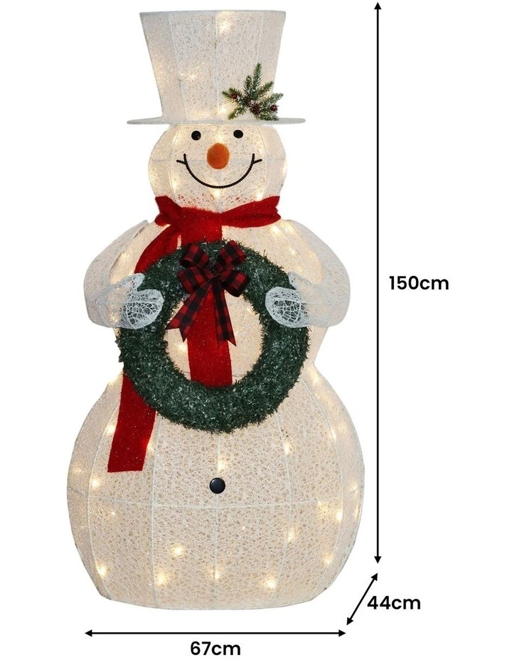 Christabelle 150cm White Outdoor Christmas Snowman with Lights image 3
