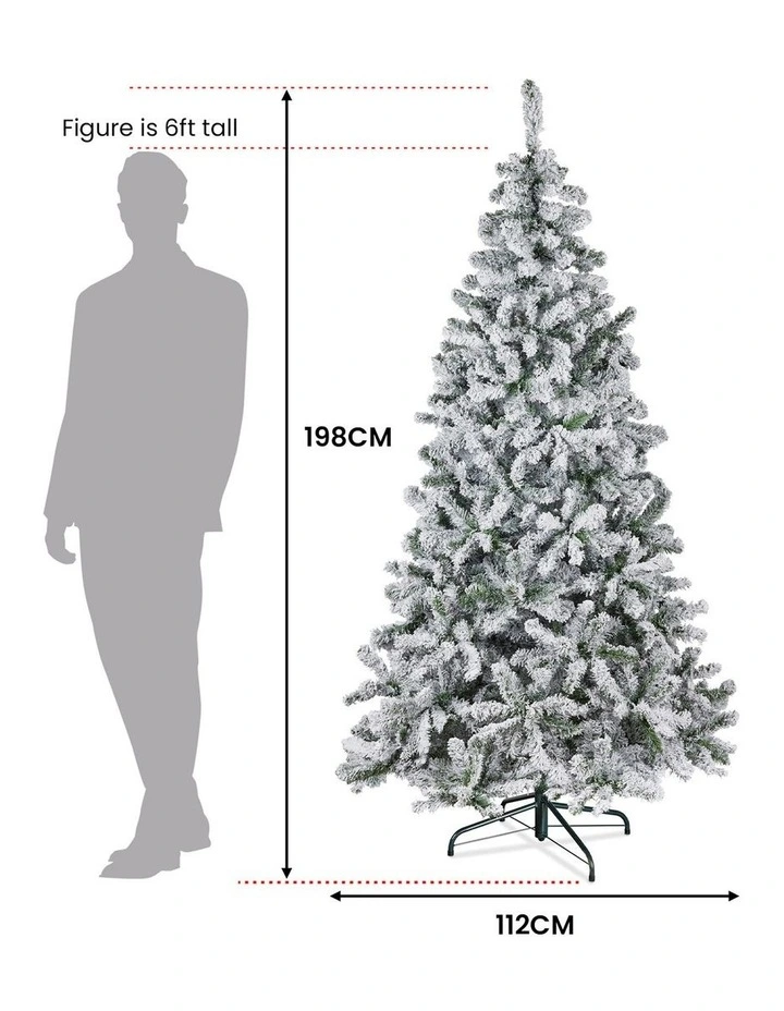 Christabelle 198cm feet Artifificial Christmas Tree - Snowy Emperor image 3