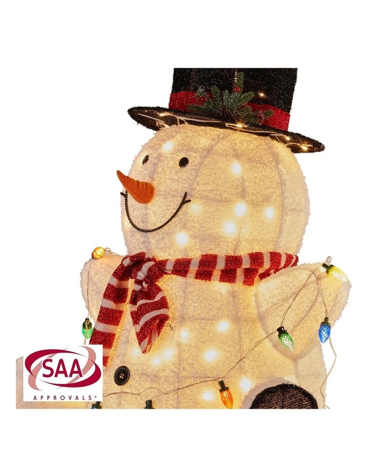 Christabelle 82cm Sitting Snowman Christmas Display with Lights image 4