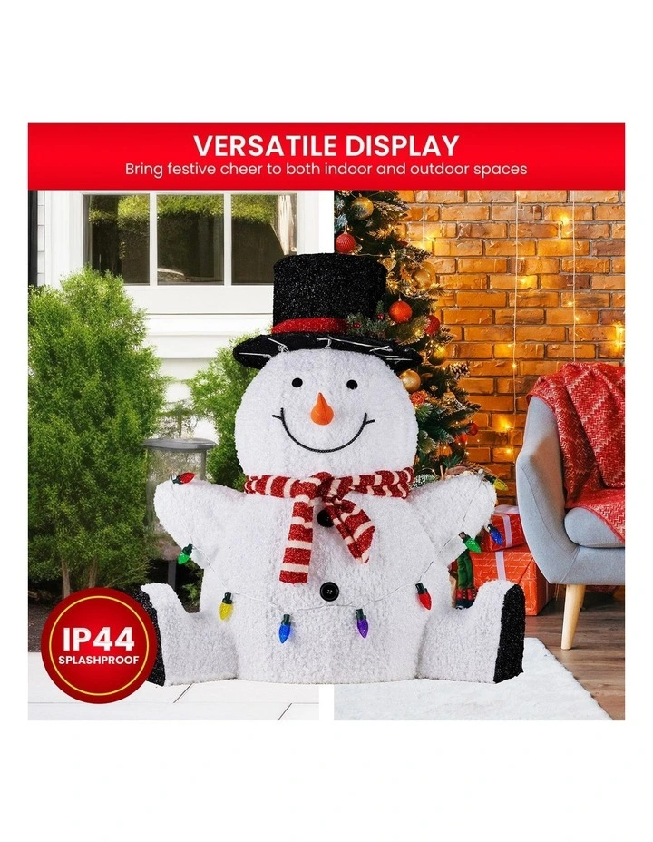 Christabelle 82cm Sitting Snowman Christmas Display with Lights image 5