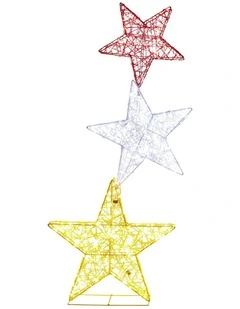 Christabelle 120cm Triple Star Christmas Display with Lights