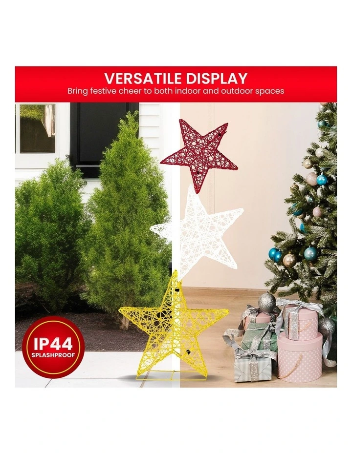 Christabelle 120cm Triple Star Christmas Display with Lights image 6