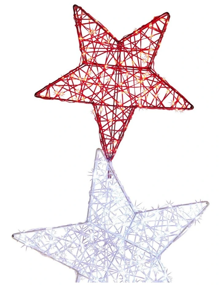 Christabelle 120cm Triple Star Christmas Display with Lights image 7