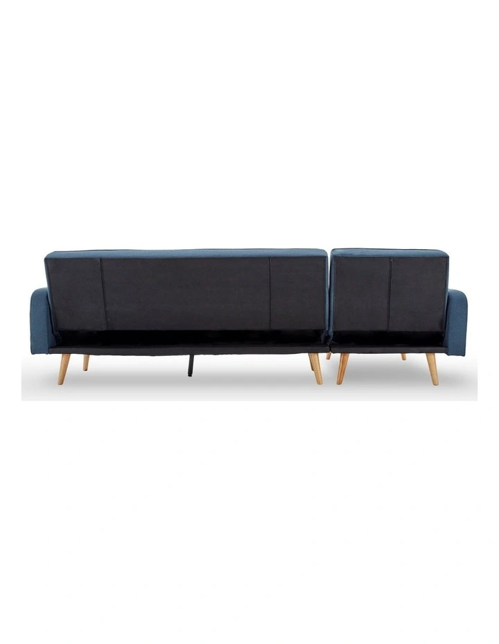 Sarantino 3-Seater Corner Sofa Bed with Chaise Lounge - Blue image 5