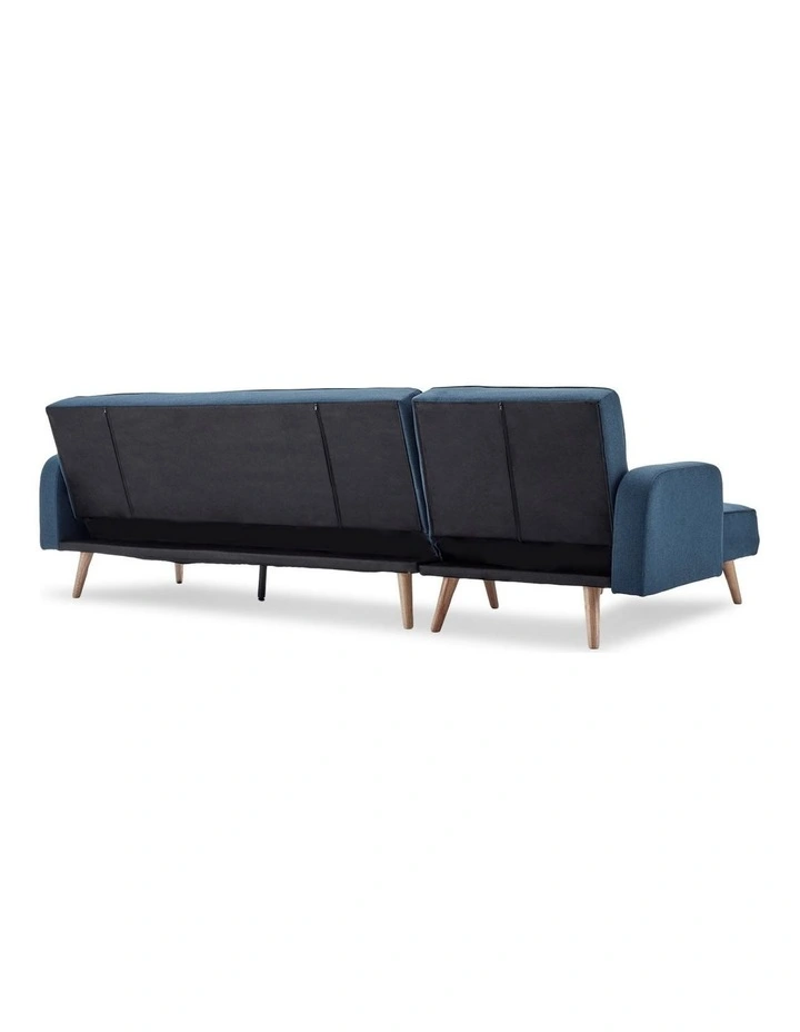 Sarantino 3-Seater Corner Sofa Bed with Chaise Lounge - Blue image 6